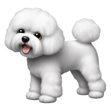3 leg black bichon frise sticker