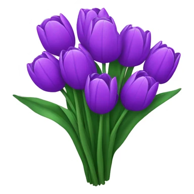 Bouquet of purple tulips sticker