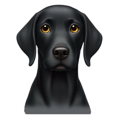 Black labrador wearing a Gosię sticker