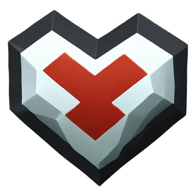 Minecraft hardcore stone heart 4k front sticker