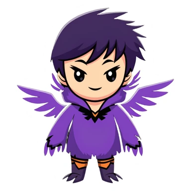 Morrigan from Dragon Age transforming into a raven sticker