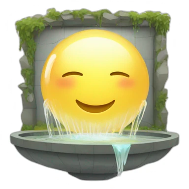 Mirror Stream fountain sticker