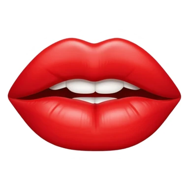 Marca de beijo vermelho igual emoji do iPhone  sticker