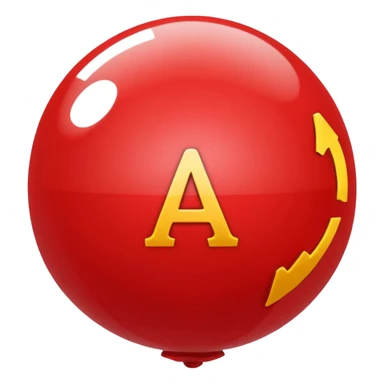 Quiero un emoji de un globo de la letra "A" sticker