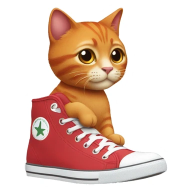 Red cat in Jordan shoes sticker