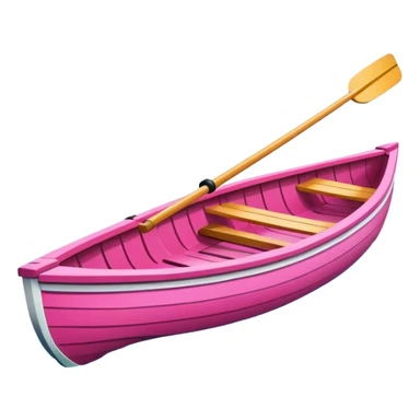 pink rowing boat sticker