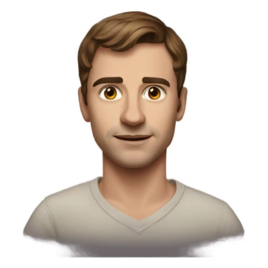 Paul mescal realistic portrait brown hair sticker