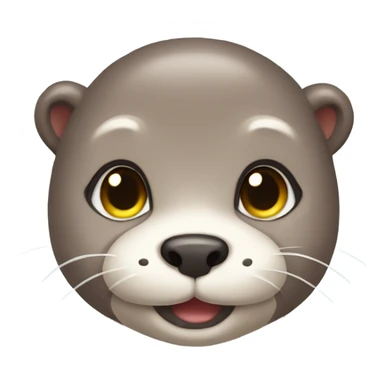 A cute otter face wearing a swimsuit. sticker