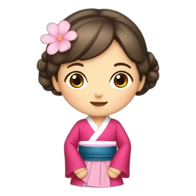girl wearing hanbok sticker