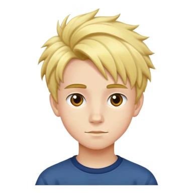 un garcon de 12 ans avec des cheveux bold  sticker