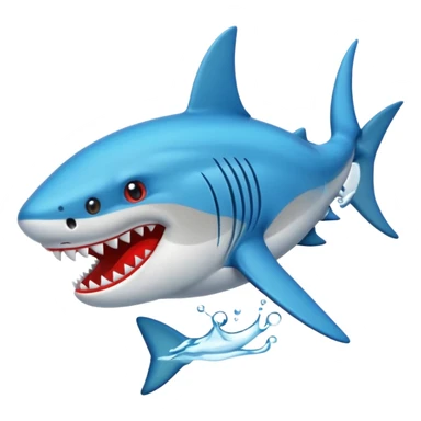 Tiburón con tenis rojos sticker