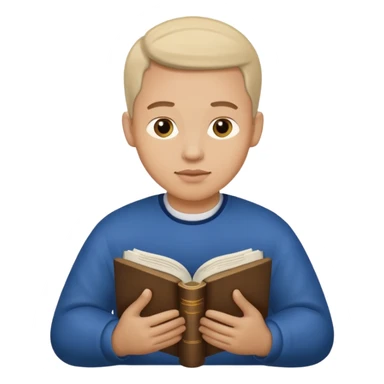 Guy who reads Bible sticker