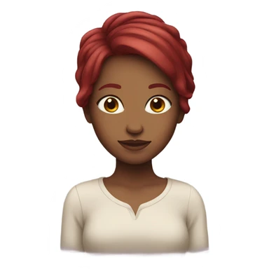 girl with burgundy red hair  sticker