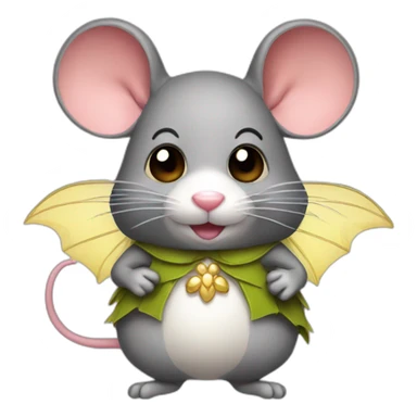 big bosom rat with fairy costume sticker