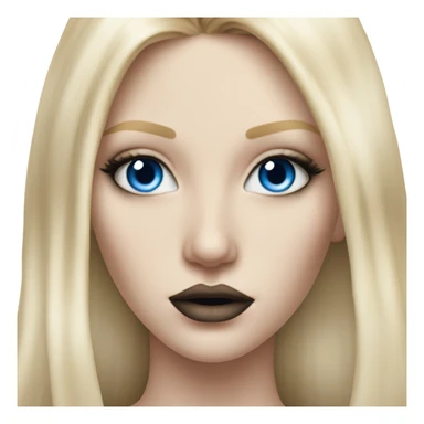 hyper realistic goth blonde blue eyes victoria secret model sticker