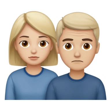 Two people that are bored sticker