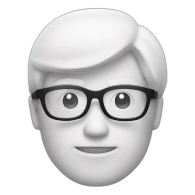 Mec blanc avec lunette noir sticker