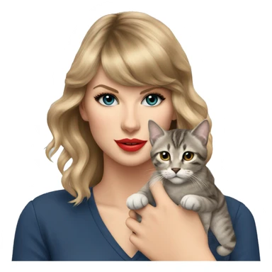 Taylor swift holding a cat sticker