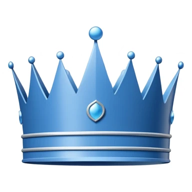 side view of a blue blueprint plan with minimal white lines and a simple crown drawing sticker