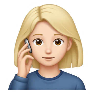 Tuck hair behind ear sticker