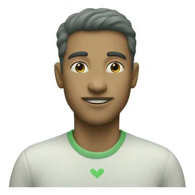 pastel green heart sticker