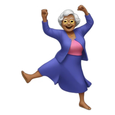 Granmother dancing sticker