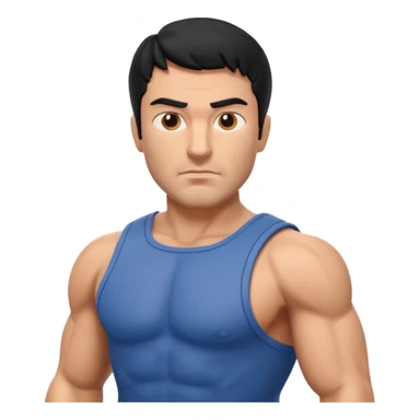 crea a un griego estoico, muy musculoso 3d sticker