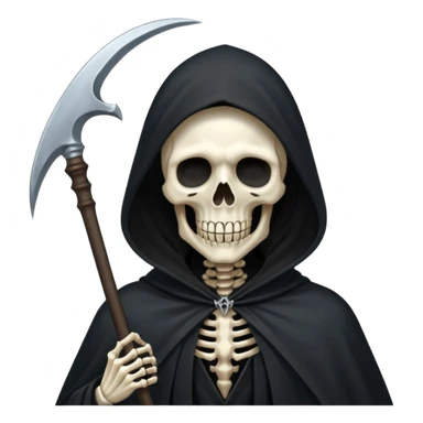 the death with black cloak sticker