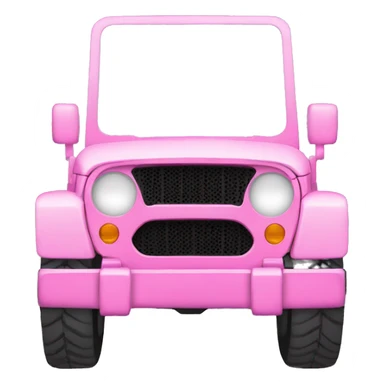 pink jeep front view sticker