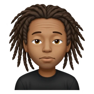Black man with dreads and a clean shave puckering his lips and closing his eyes sticker