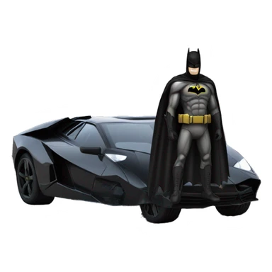 Batman on top of lambo  sticker