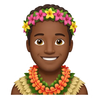 hawaian man sticker