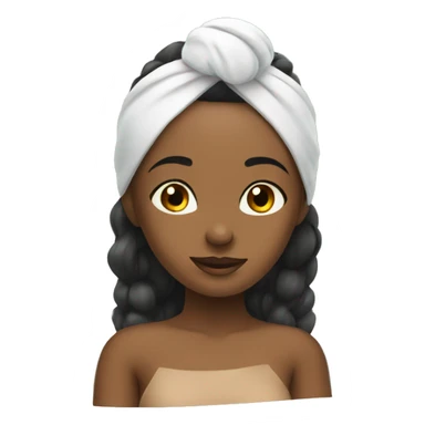 girl having a spa day with headband sticker