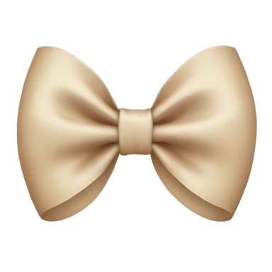 beige bow sticker