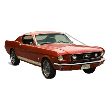 Vintage mustang in Indian road sticker