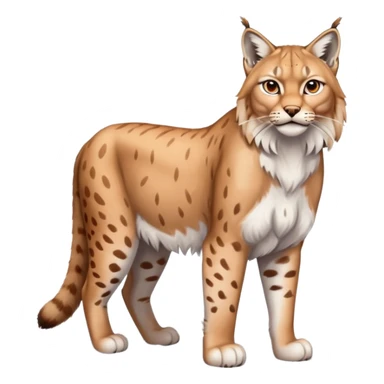 Eurasian Lynx in the snow beautiful aesthetic scenery (full body) sticker