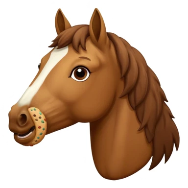 Pferd mit keks im mund sticker