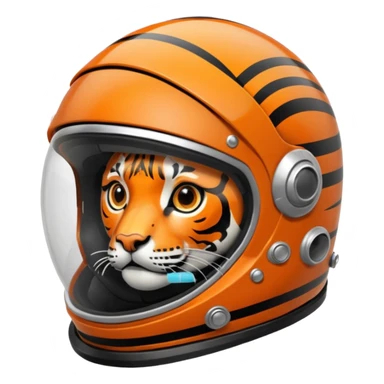 closed helmet astronaut riding tiger sticker