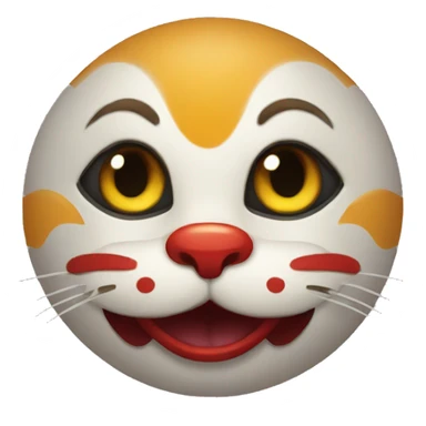 Gato payaso luna  sticker