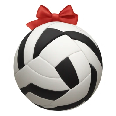 volleyball with a bow on the side of it sticker