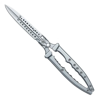 Silver colour butterfly knife not golden sticker