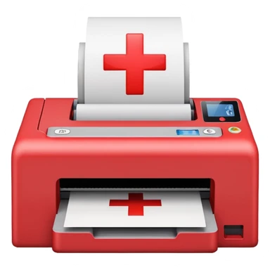 Техническая Картинка удаление принтера из системы, на ней должен быть изображен принтер с красным крестиком sticker