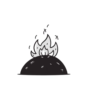 simple bush on fire with flames sticker