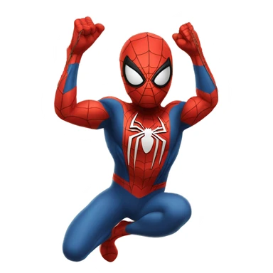 Spider-Man hanging from a web sticker