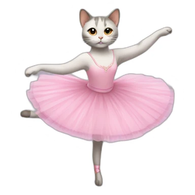 Cat being a balerina sticker