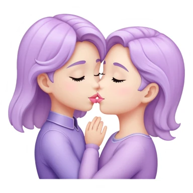 lilac pastel kiss sticker