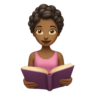 fille énervée qui lis un livre sticker