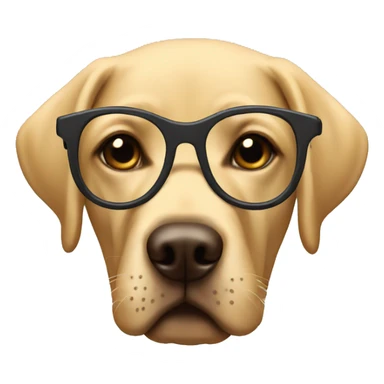 labrador with glasses sticker