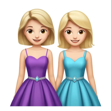 girls in a prom sticker