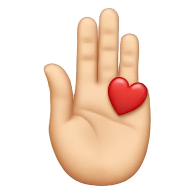 Finger heart sticker